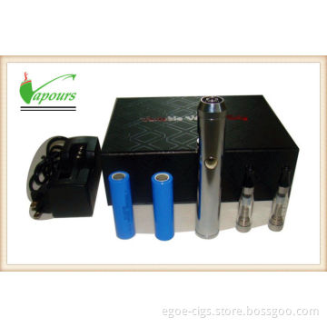 Blue Variable Voltage E Cig , Lava Tube Chrome Body Lcd Screen Start Kit